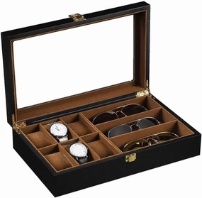 Watch Box Display Holder Clear 3 Pieces Eyeglasses Storage Eyewear Holder Case