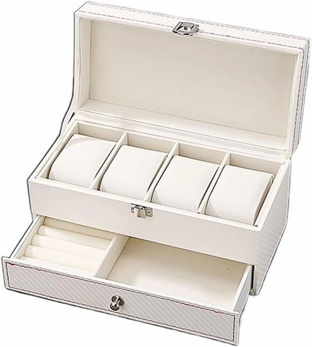 Watch Box Organizer Exquisite Jewelry Box PU Leather Watch Organizer Double Layer High Capacity Watch Storage Box watch case