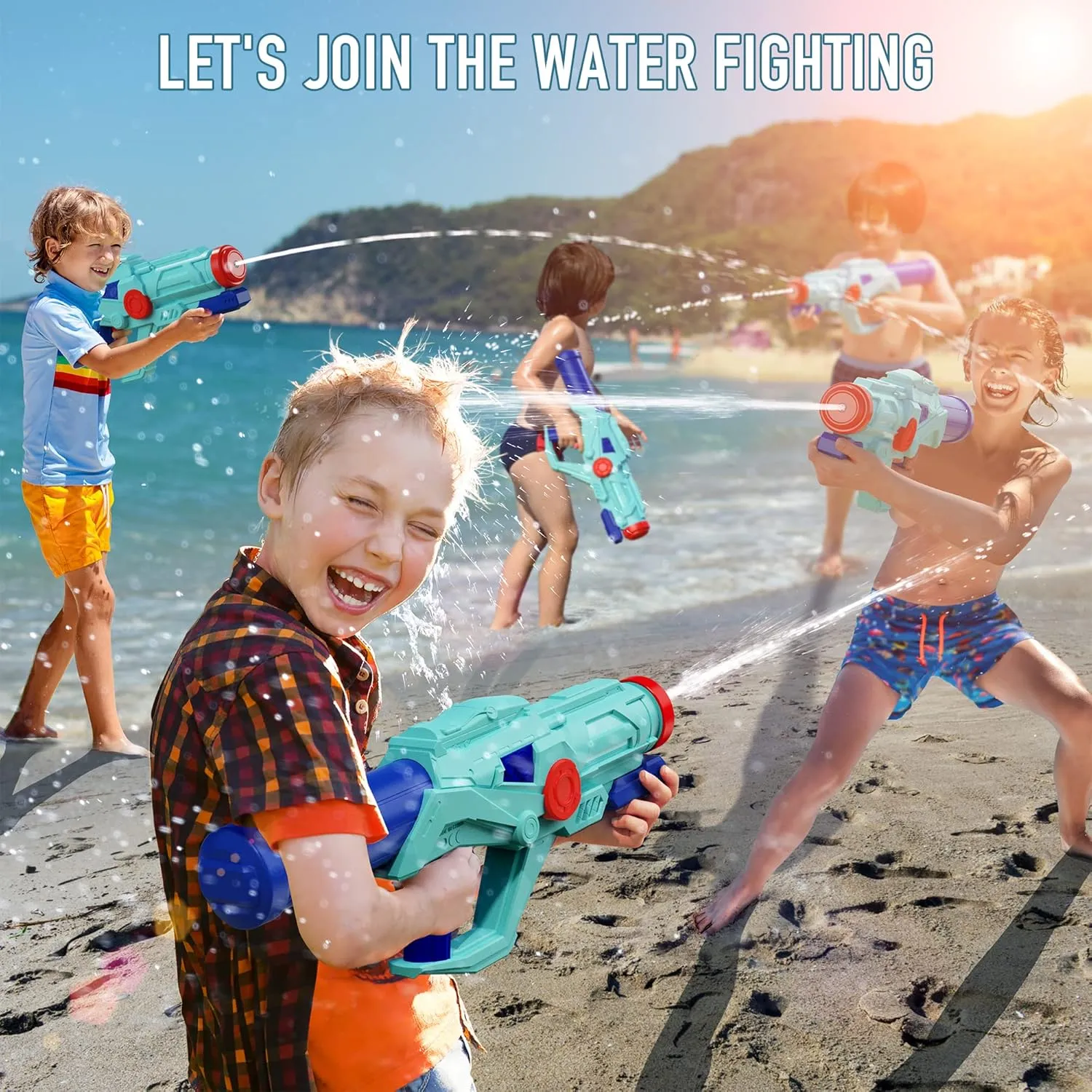 Water Guns for Kids, Super Squirt Gun Water Soaker Blaster - Big Size - 32ft Long Shooting Range - High Capacity - Quick Refill - Summer Water Toys Gun for Boys Girls and Adults Outdoor