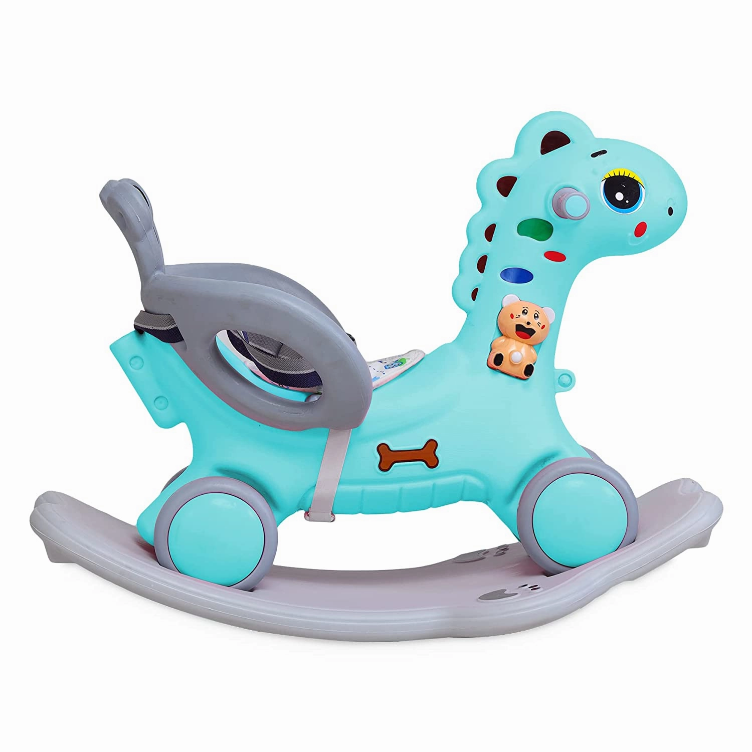 Webby Musical 2 in 1 Dinosaur Rocker Cum Rio Ride On