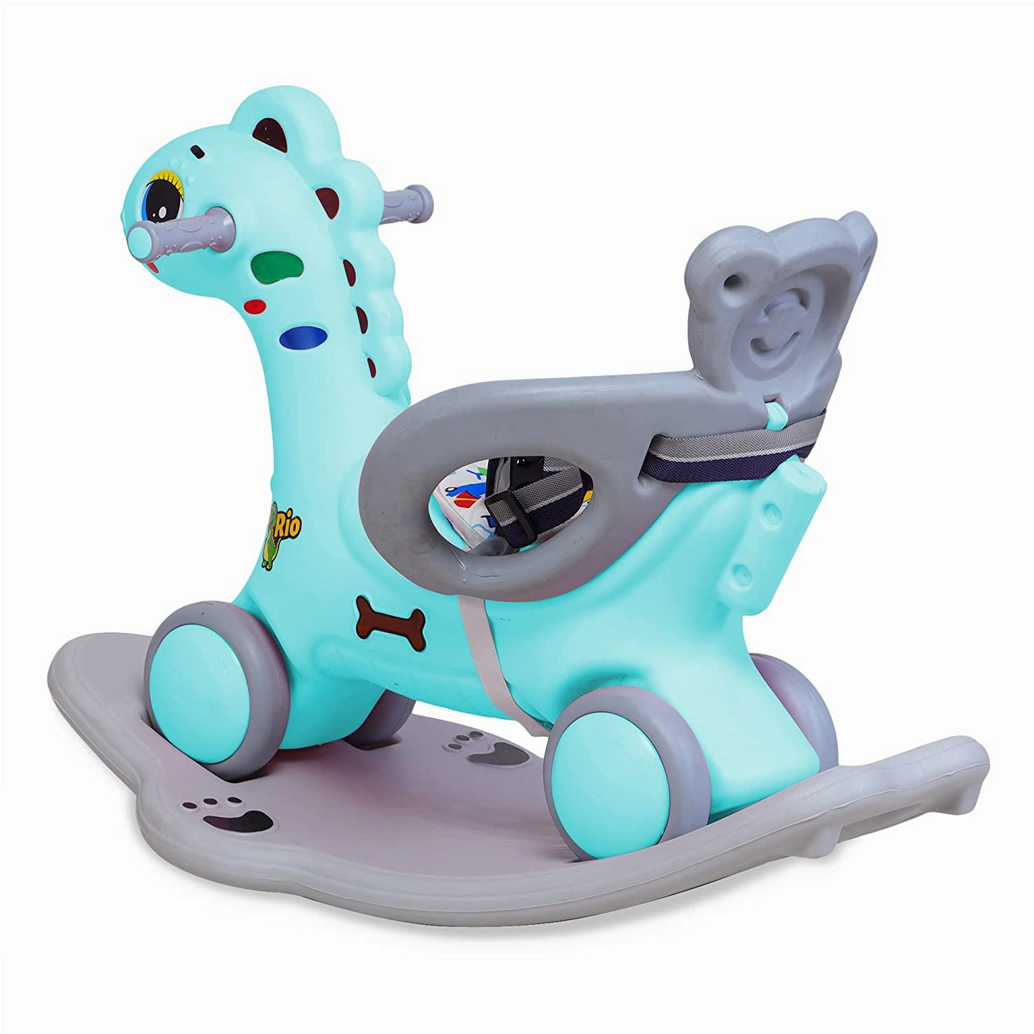 Webby Musical 2 in 1 Dinosaur Rocker Cum Rio Ride On