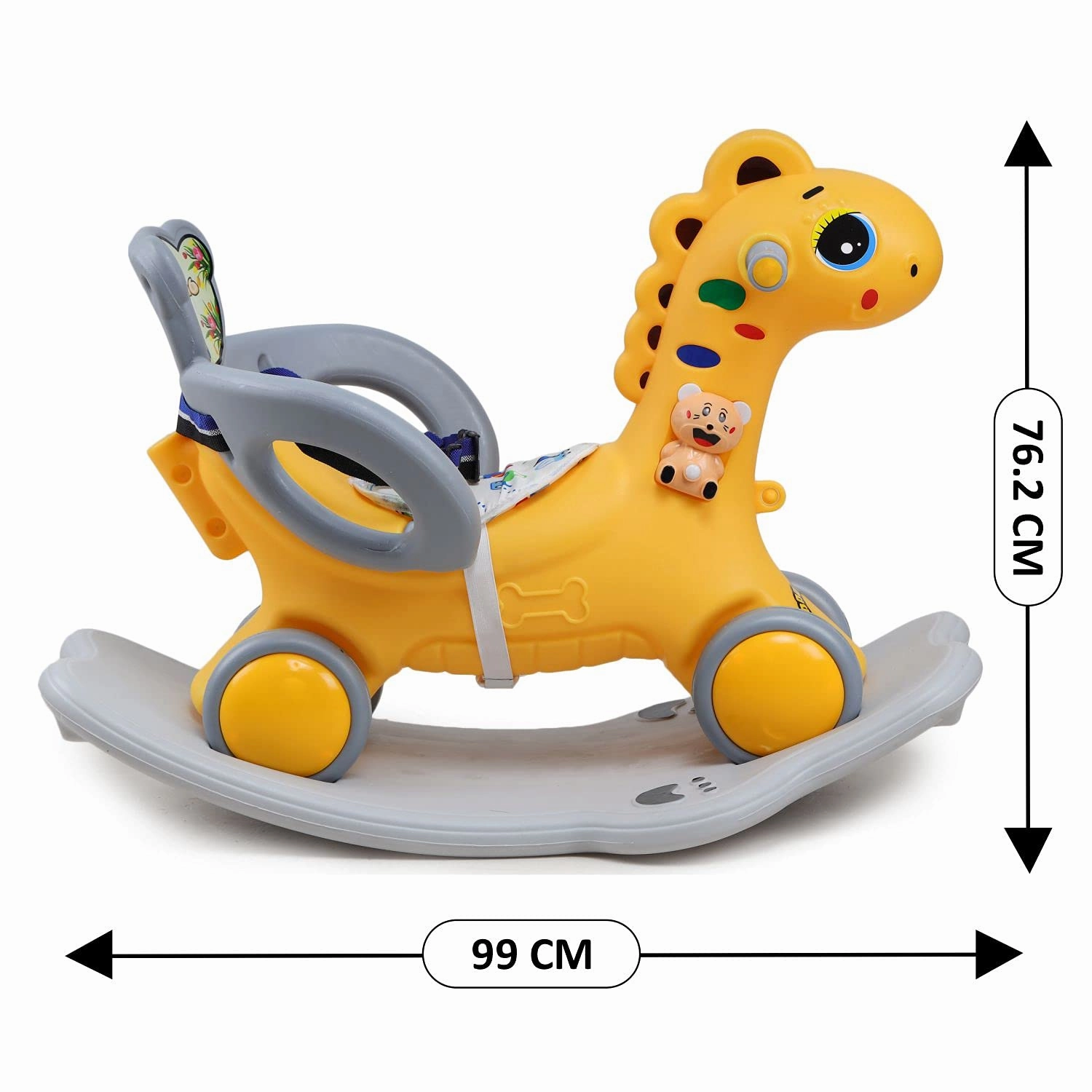Webby Musical 2 in 1 Dinosaur Rocker Cum Rio Ride On