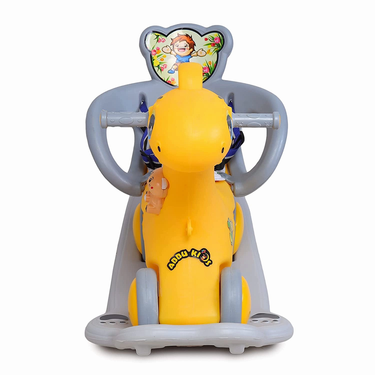 Webby Musical 2 in 1 Dinosaur Rocker Cum Rio Ride On