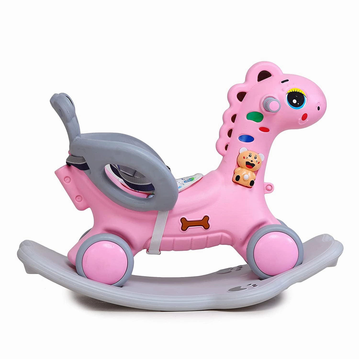 Webby Musical 2 in 1 Dinosaur Rocker Cum Rio Ride On