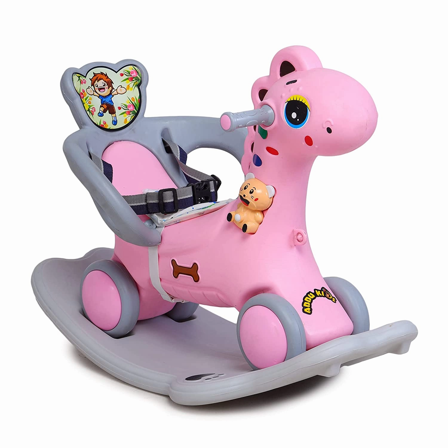 Webby Musical 2 in 1 Dinosaur Rocker Cum Rio Ride On