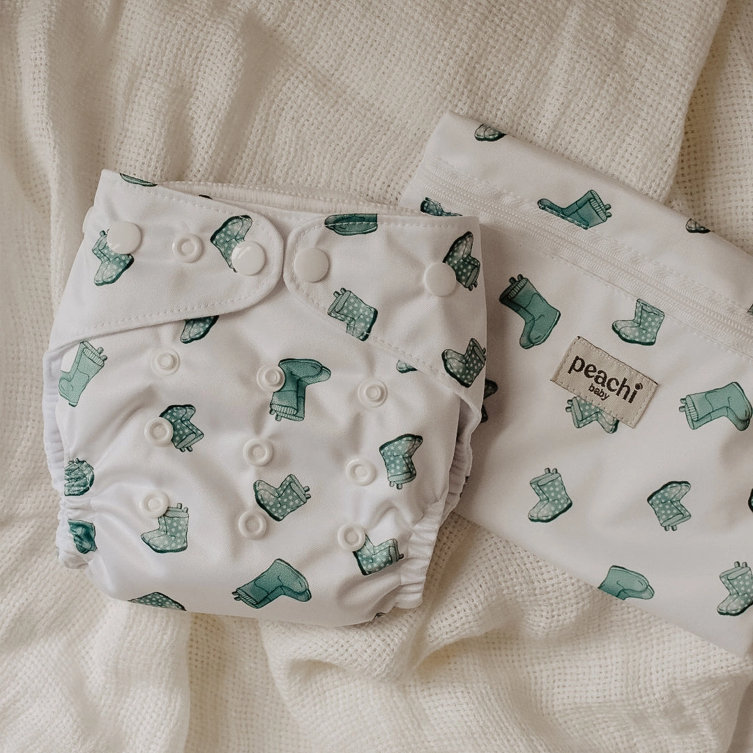 Wellies Reusable Nappy Set