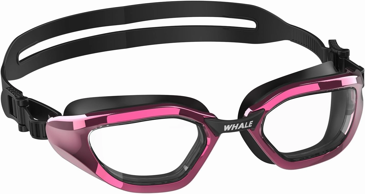 Whale Adult Swimming Goggles - 100% UV and Anti-fog - Ultra Soft Silicone Seal for Men/Ladies