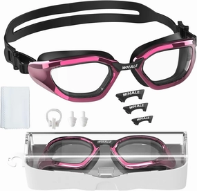 Whale Adult Swimming Goggles - 100% UV and Anti-fog - Ultra Soft Silicone Seal for Men/Ladies