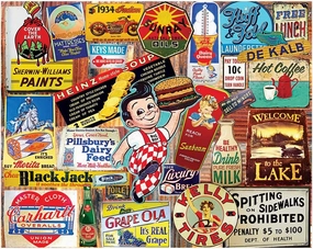 White Mountain Puzzles Vintage Signs - 1000 Piece Jigsaw Puzzle