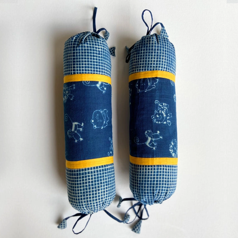 Whitewater Kids Organic Gift Set - Dohar   Mustard Seed Pillow   Bolster   Maracas - Zoo