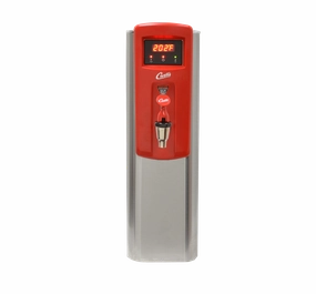 Wilbur Curtis WB5N/WB5NB - 5.0 Gal. Electric Narrow Hot Water Dispenser with Aerator and Lower Faucet (Black/Red)