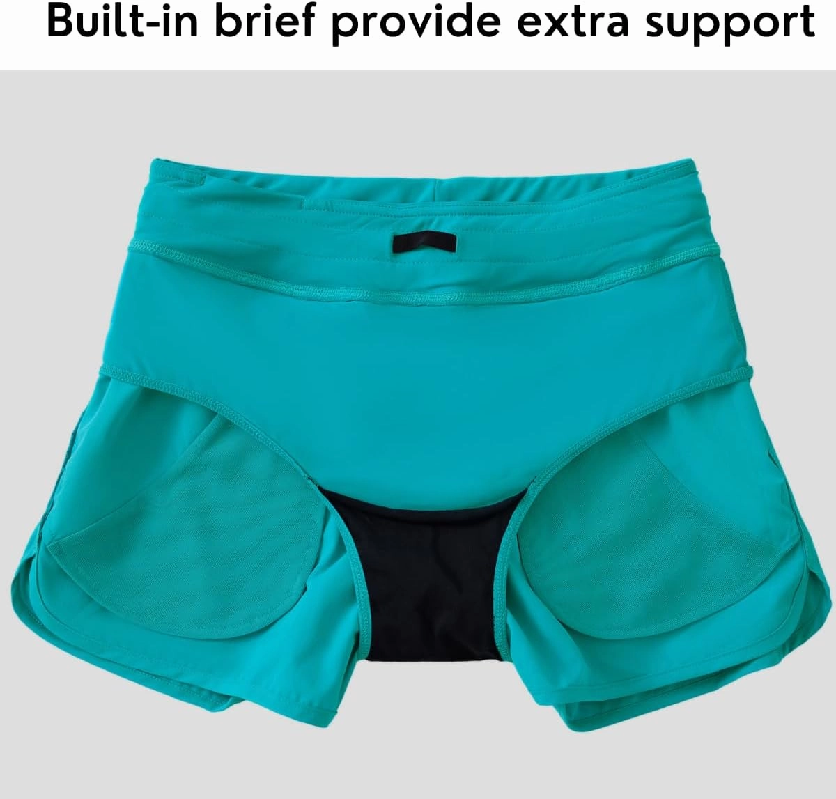 Willit Women's 3" Swim Board Shorts Swimming Bottoms with Brief Liner Quick Dry UPF 50 