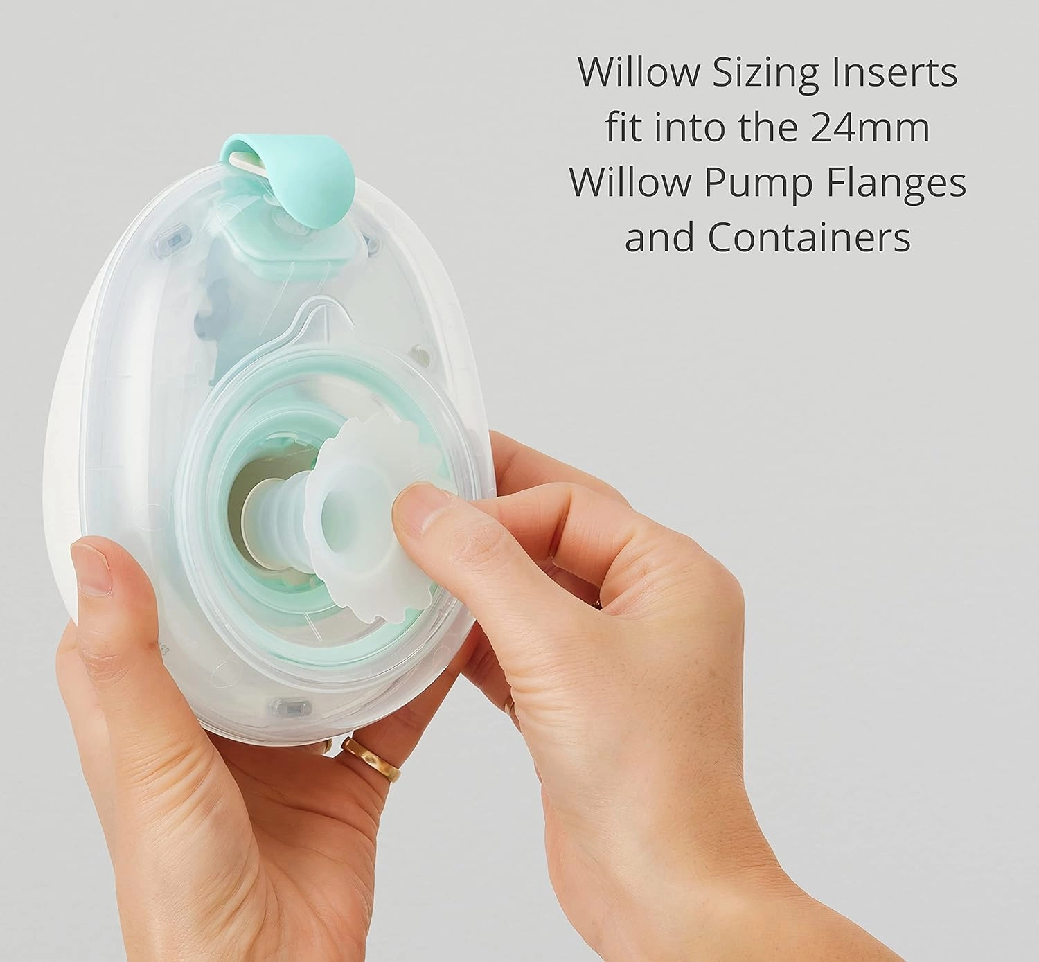 Willow Breast Pump Sizing Insert, 13mm, 2 Ct, Flange Inserts for Breast Pump, Improves Fit and Comfort for Breast Pumping Moms, Fits in 24mm Willow Breast Pump Flange