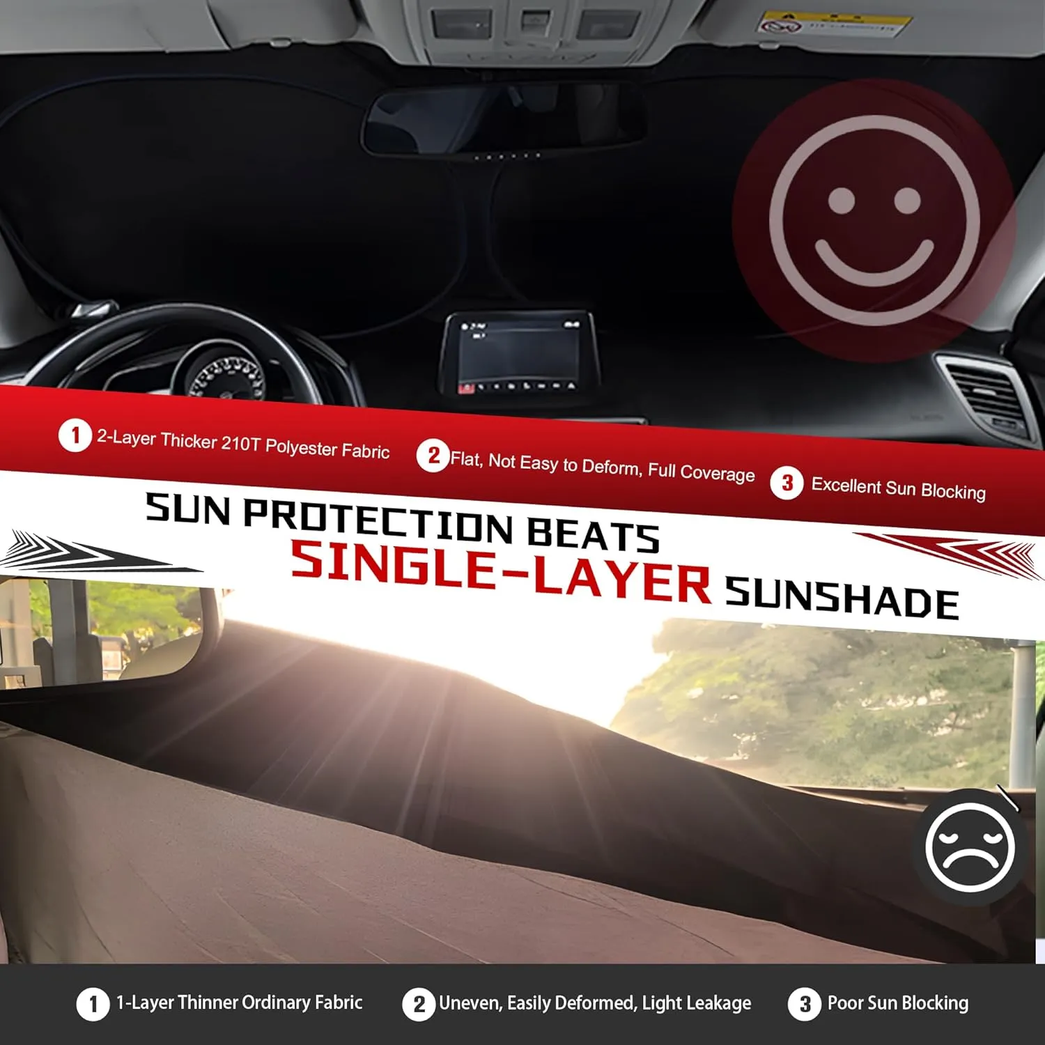 Windshield Sun Shade for Toyota RAV4 2019-2025 RAV-4 SUV Foldable Sun Sunshade for Car Front Window Blocks UV Rays and Heat Automotive Interior Protector Custom Fit Accessories