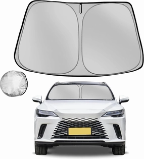 Windshield Sun Shade for 2023-2025 Le-xus RX 350 450h Foldable Sun Sunshade for Car Front Window Blocks UV Rays and Heat Automotive Interior Protector Custom Fit Accessories