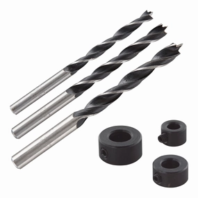wolfcraft Wood Twist Drill Bit Set 6 Pcs. I 2730000 I Set for Restricted-Depth Drilling for Wood Joints