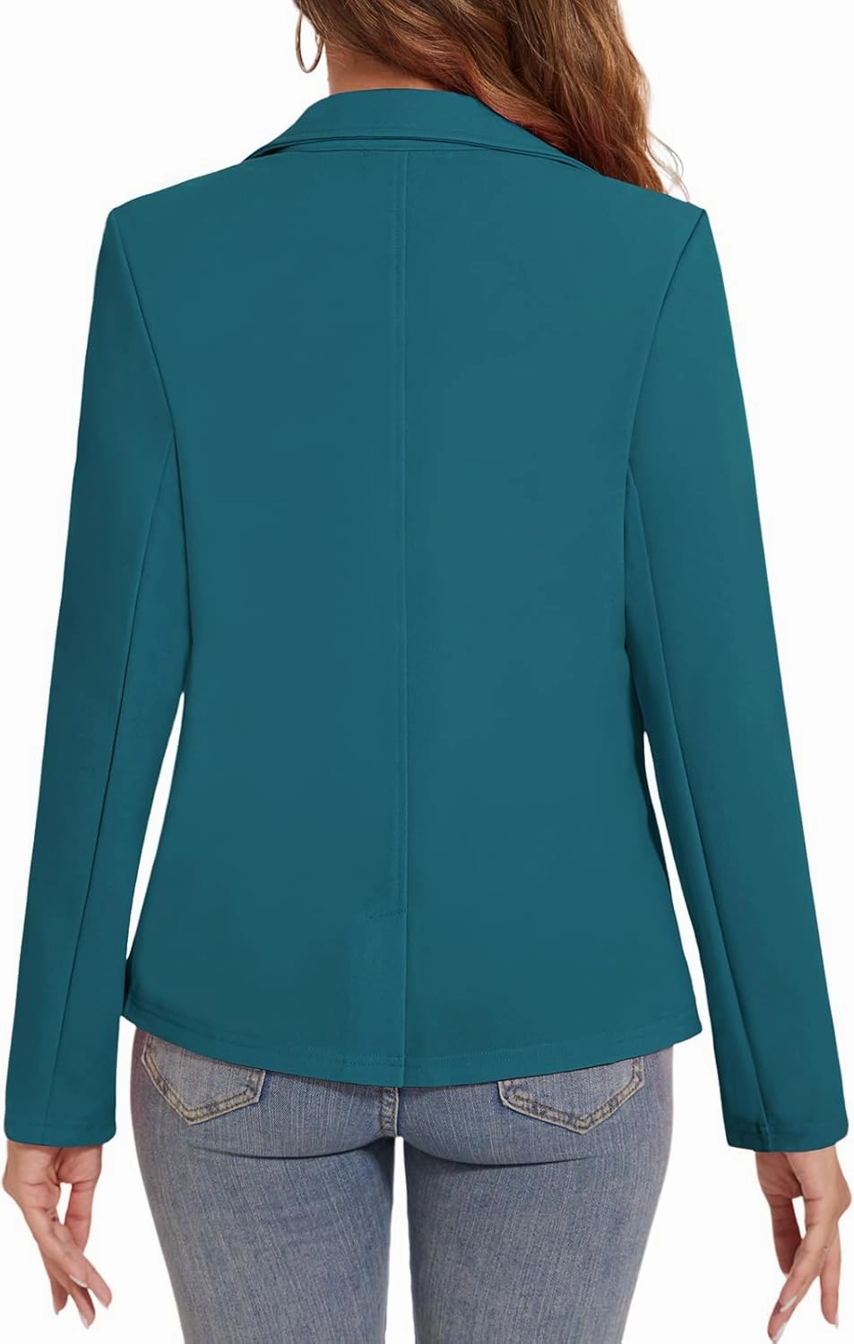 Women's Button Front Blazer Jackets Long Sleeve Lapel Business Casual Office Work Lightweight Blazers with Pocket