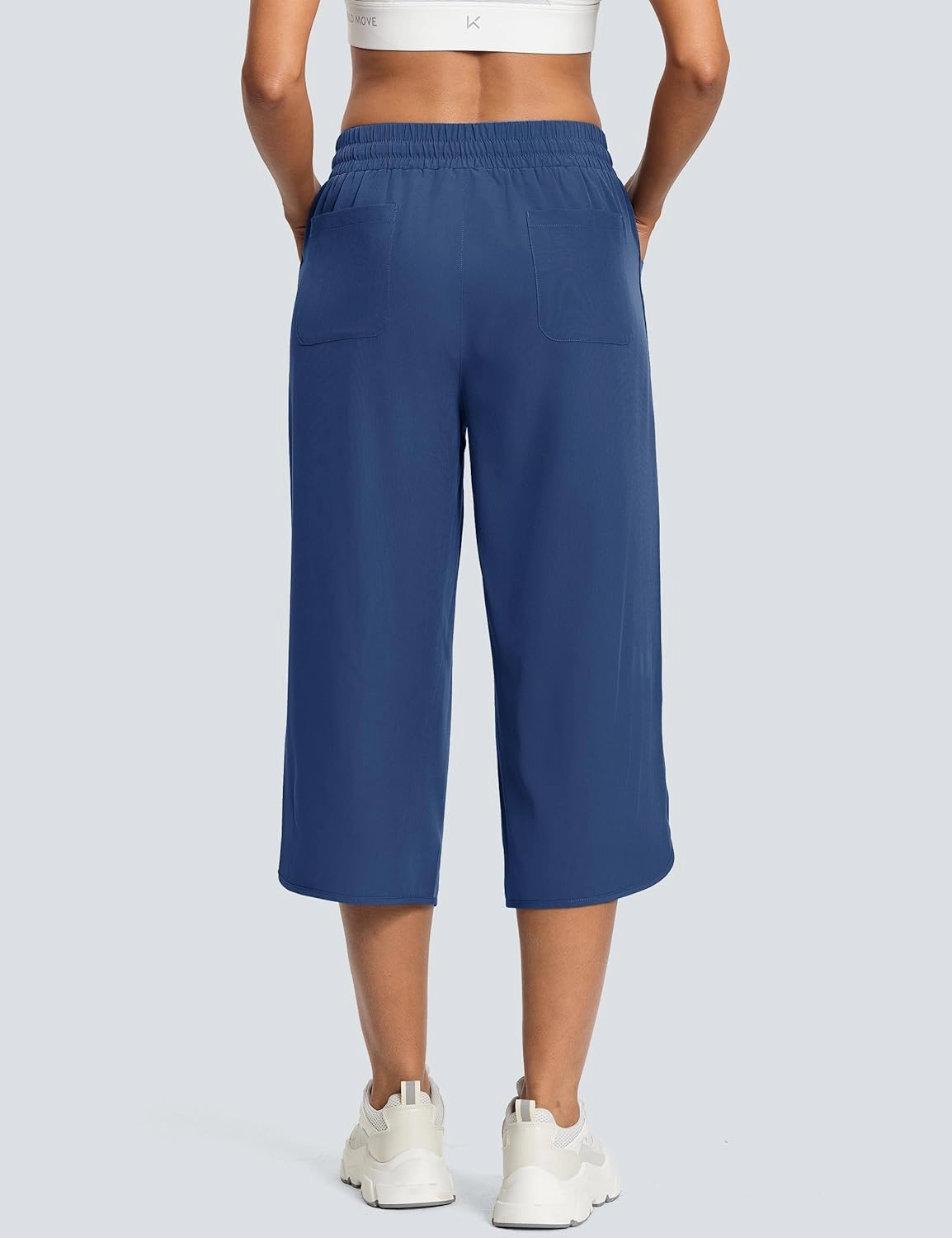 Women's Capri Pants Wide Leg Plus Size Lightweight Quick Dry Casual Summer Pants Sweatpants Hiking Walking