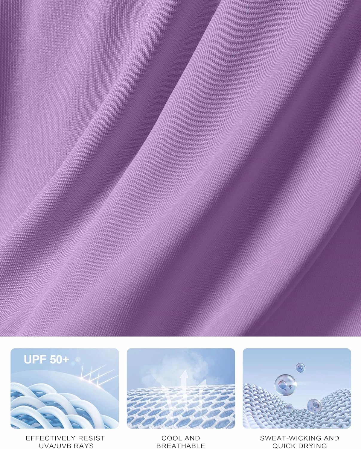 Women's Golf Shirts Lightweight UPF 50  Long Sleeve Shirts UV Protection Quick Dry Cool Polo Shirts for Women Work Outdoor