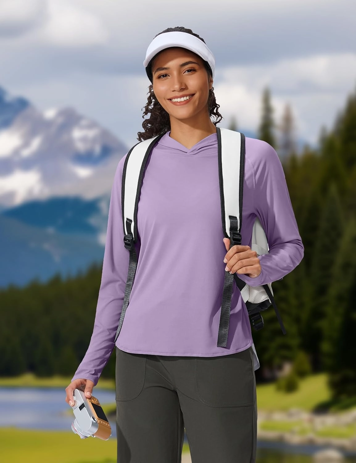 Women's UPF 50  Sun Shirt SPF Long Sleeve Lightweight Hoodie UV Protection Clothing Hiking Fishing Outdoor