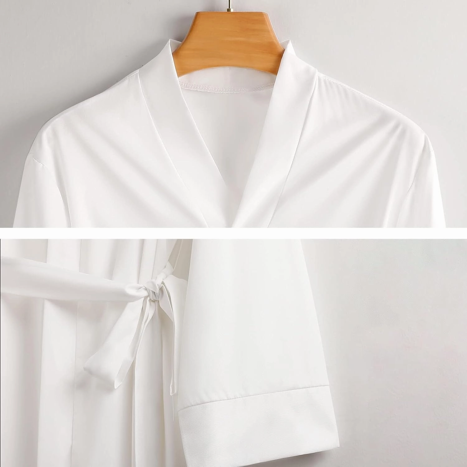 Women Short Kimono Wedding Sleepwear Robe, Party Dressing Gown Bathrobe S-XL