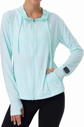 Womens Sun Protection Hoodie SPF Jacket Lightweight Full Zip Up Summer UV UPF 50  with Pockets Thumb Hole