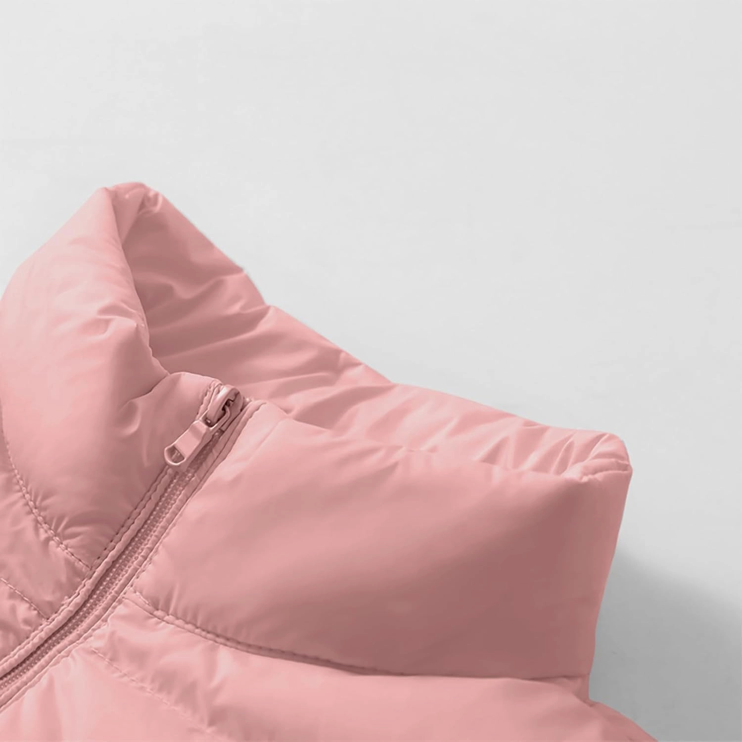 Womens Winter Basic Quilted Jackets Long Sleeve Full Zip Lightweight Puffer Coats with Pockets 2023Winter Warm Tops