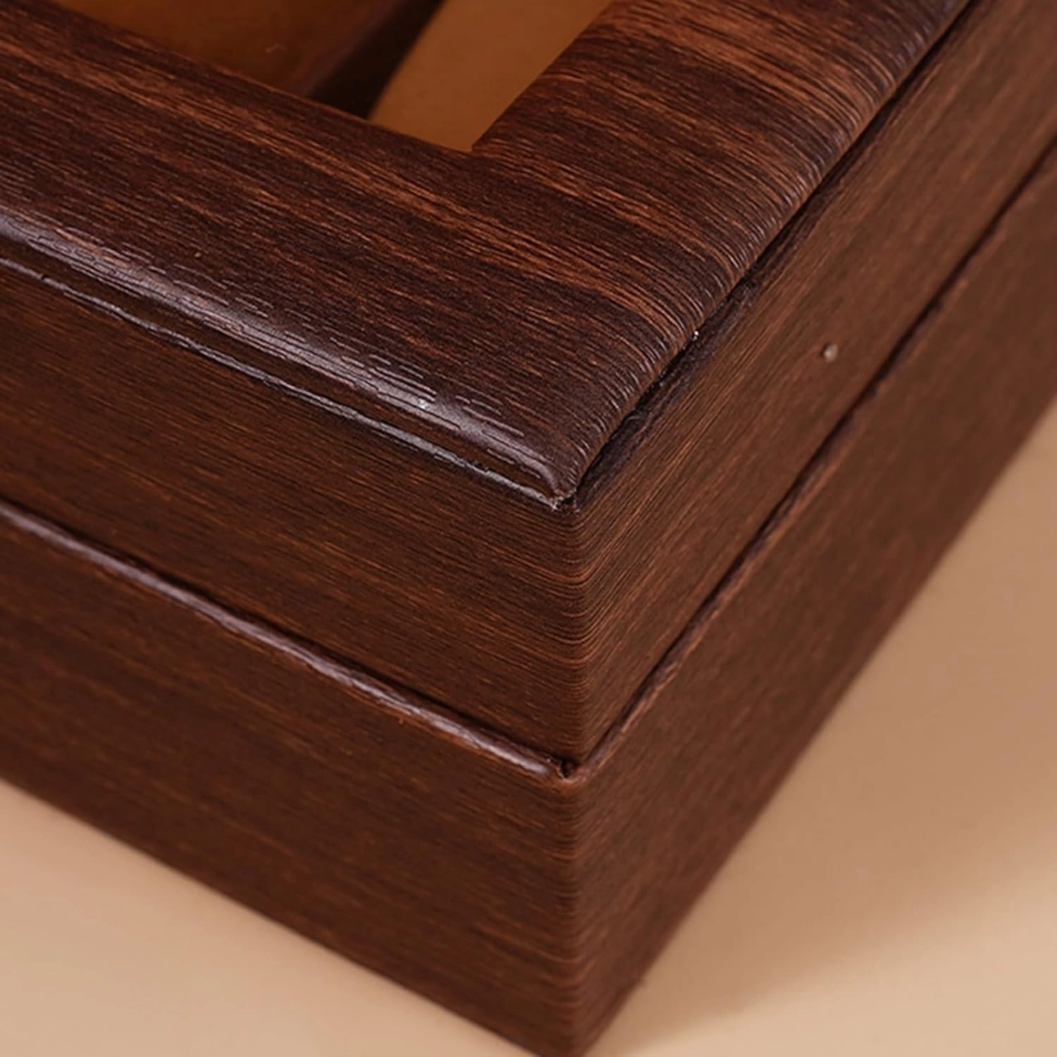 Wood Grain Leather Watch Storage Box Exquisite Home Watch Storage Box Jewelry Watch Collection Box Display Box(6 Slots)