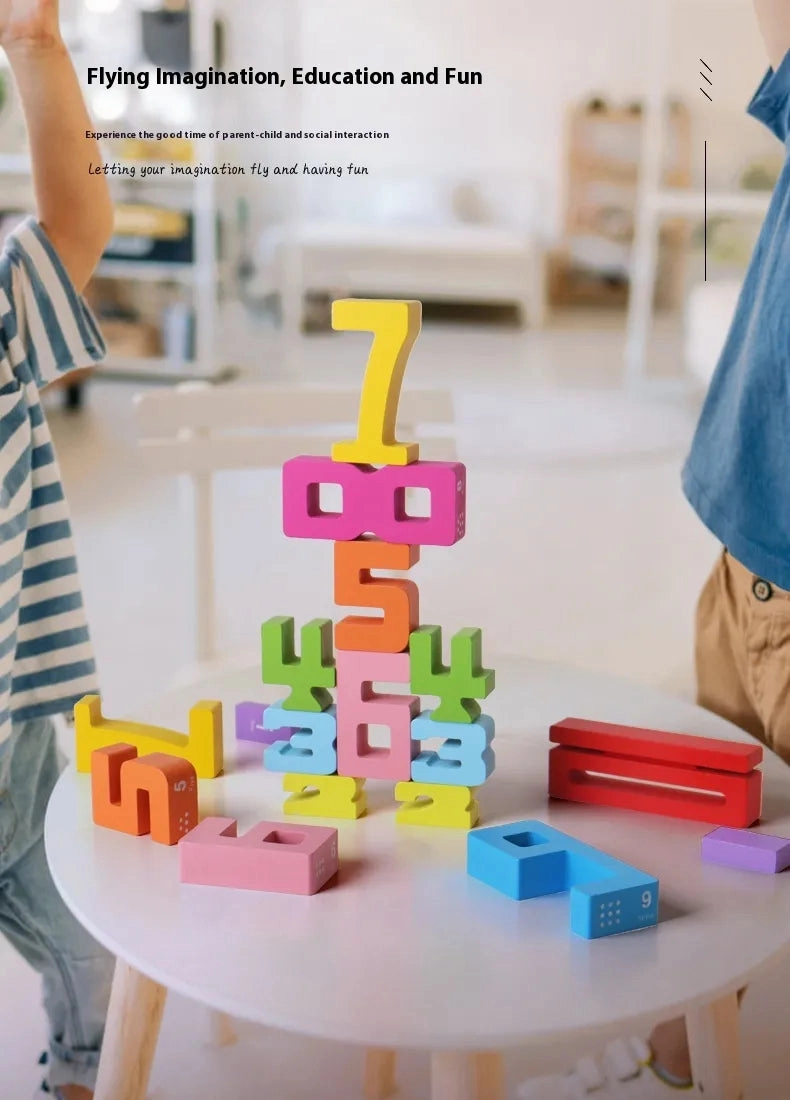 Wooden Digital Building Blocks Bricks Pro