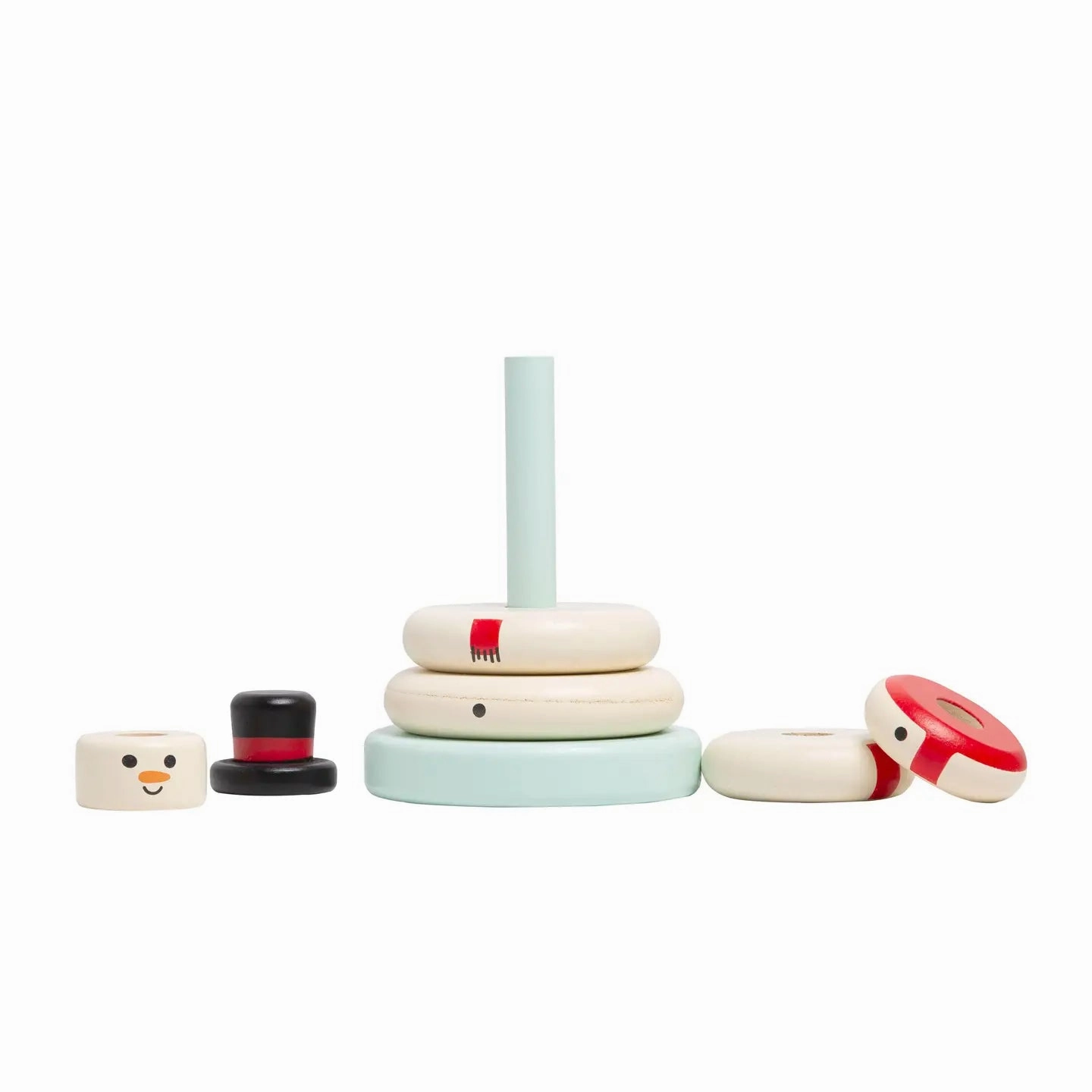 Wooden Snowman Stacking Toy