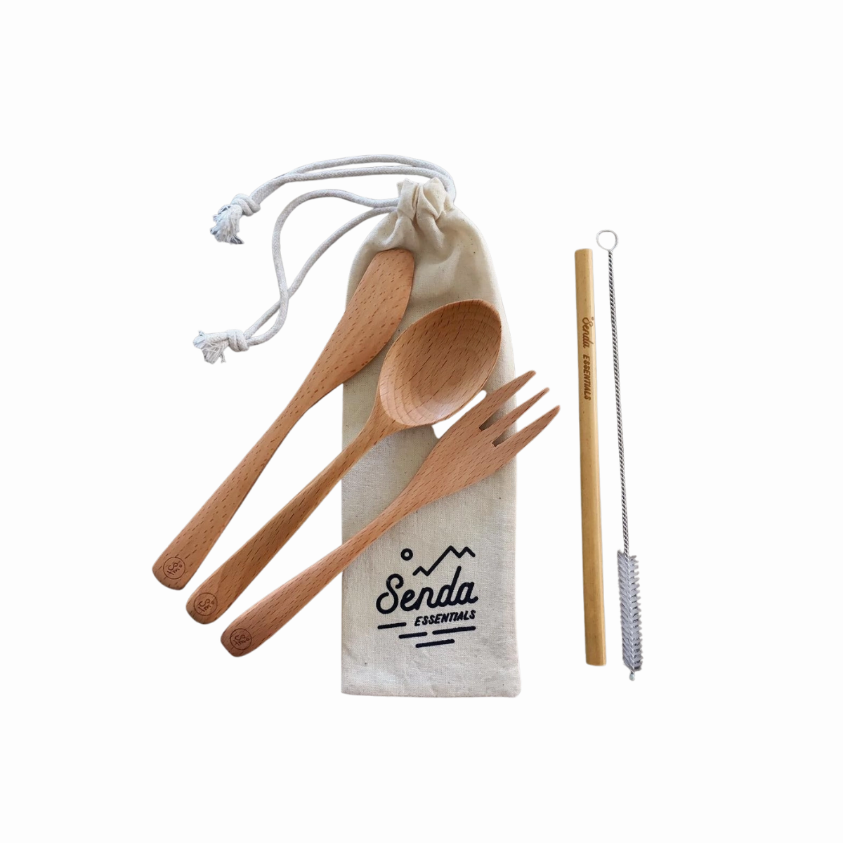 Wooden Travel Cutlery Set