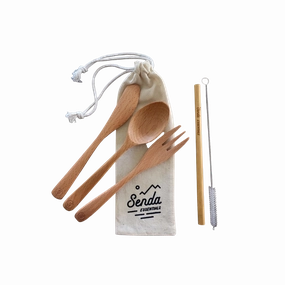 Wooden Travel Cutlery Set