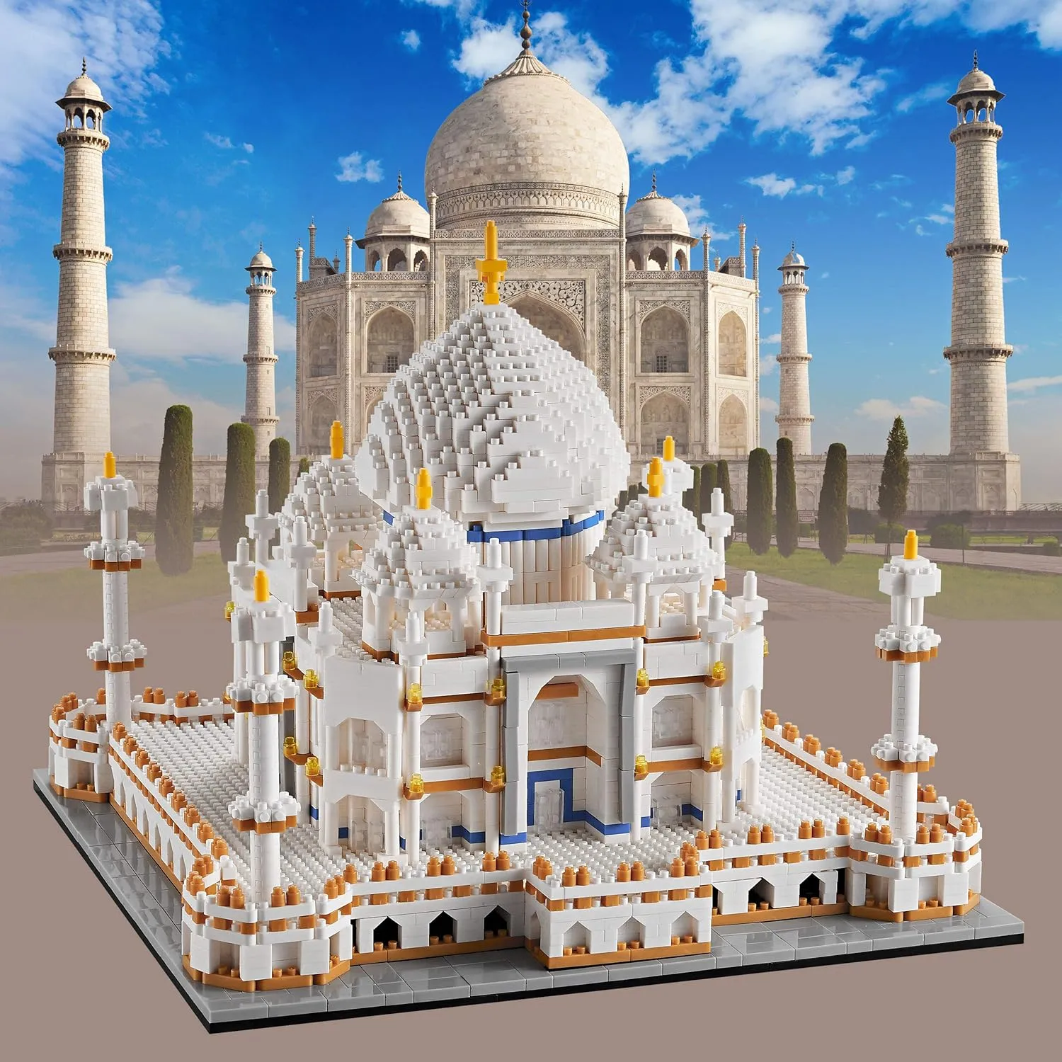 World Famous Architecture Taj Mahal Micro Building Block Set for Adults and Kid Age of 14  - 3950PCS