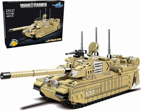 WW2 Military Tank, PT-91 Main Battle Tank Army Toys for Kids - 285pcs, Children's Educational Building Blocks Set, Suitable for Ages 8 