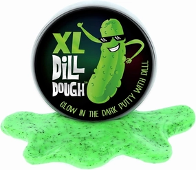 XL Dill Dough Putty Glow in The Dark Stress Relief Toys for Girlfriends Green Pickle Stocking Stuffers for Women Adults Real Dill Weird Best Friend Gag Ideas