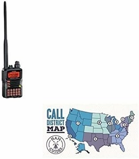 Yaesu VX-6R 2M/70CM 5W 220 1.5W Dual Band HT and Ham Guides TM Pocket Reference Card Bundle