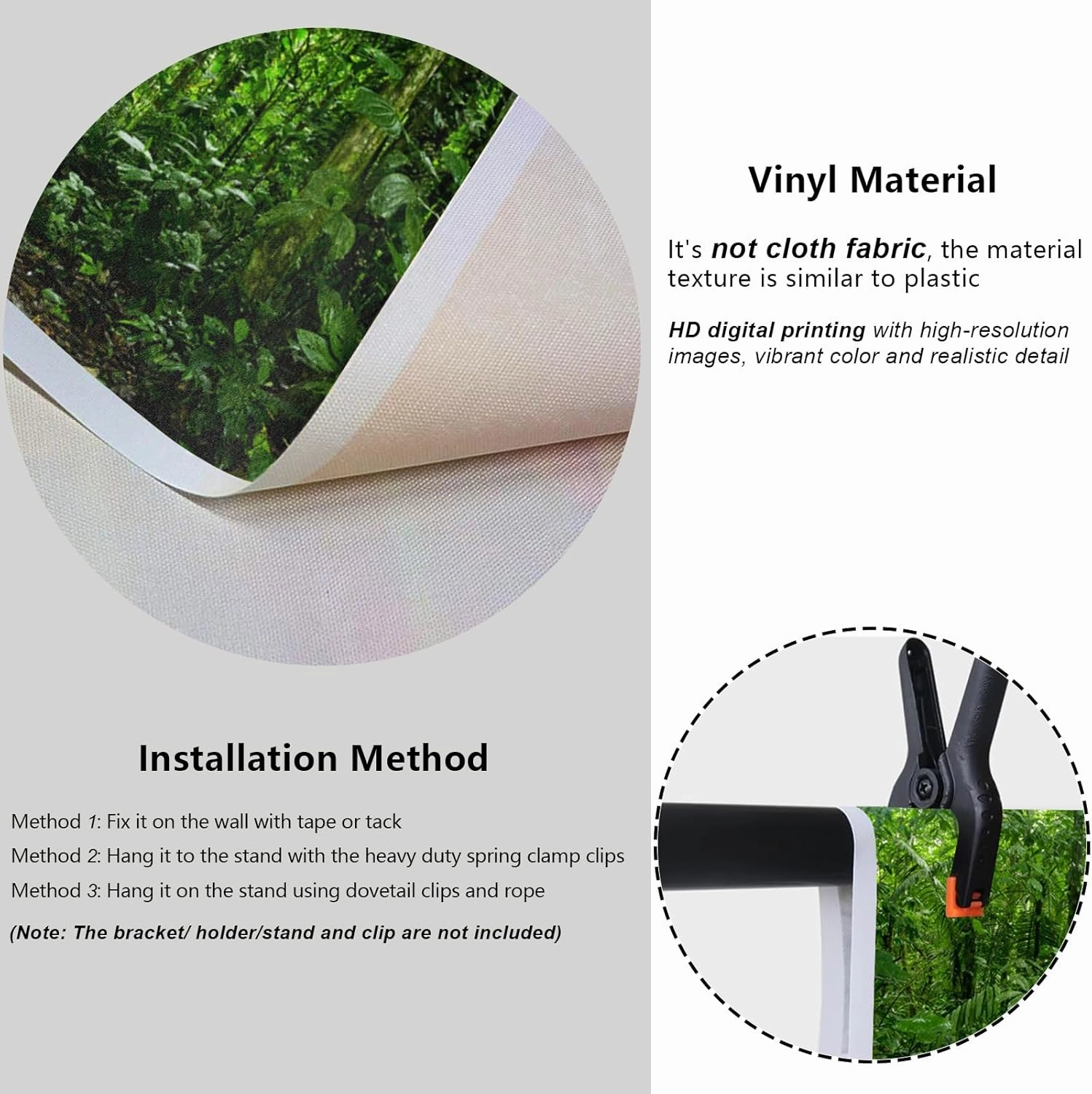 YongFoto 12x8ft Jungle Forest Trees Backdrops for Photography Summer Woods Wonderland Trees Plant Spring Nature Landscape Photography Background Picnic Camping Girl Boy Scouts Adventure Photo Studio