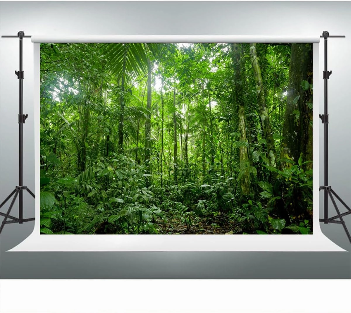 YongFoto 12x8ft Jungle Forest Trees Backdrops for Photography Summer Woods Wonderland Trees Plant Spring Nature Landscape Photography Background Picnic Camping Girl Boy Scouts Adventure Photo Studio
