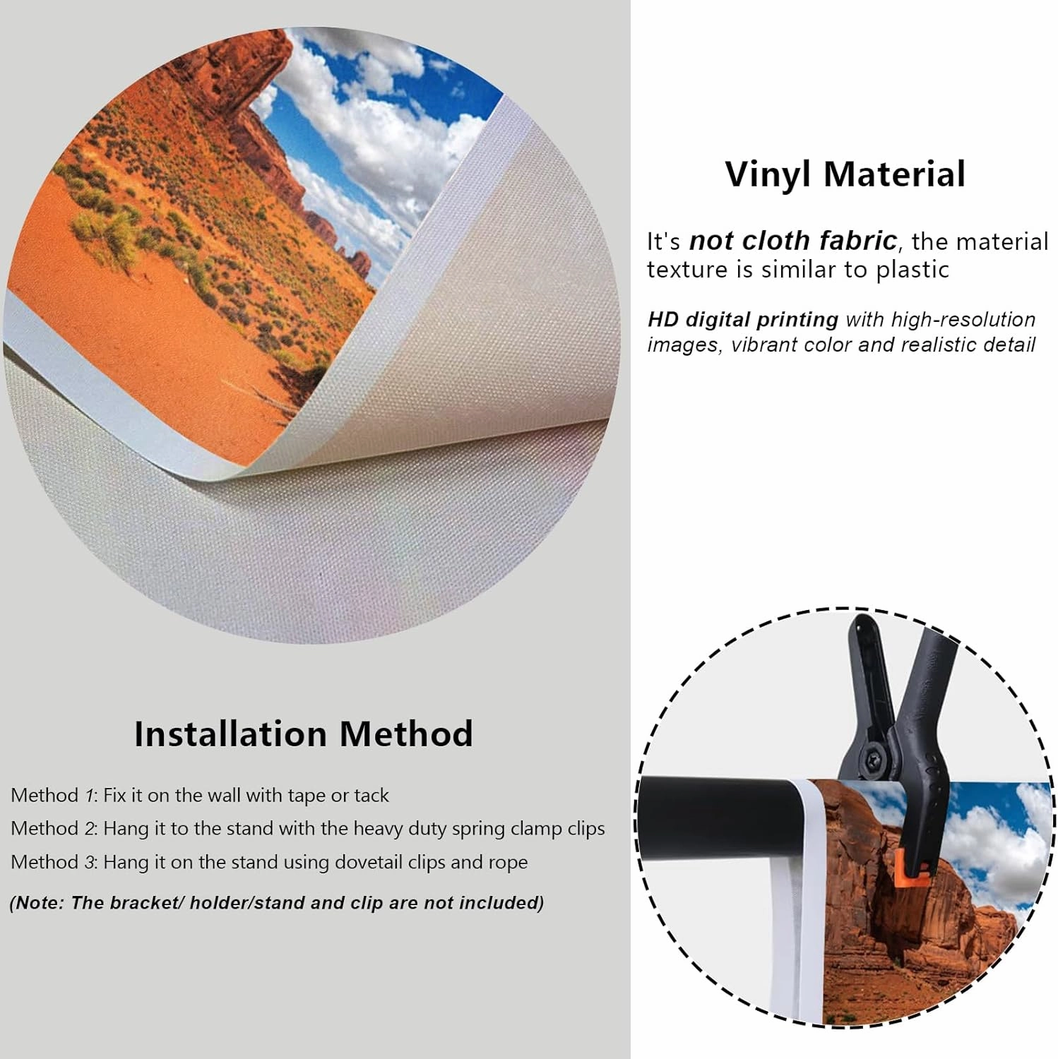 YongFoto 6x4ft Sandstone Desert Backdrop Monument Valley Desert Plant Blue Sky White Clouds Natural Landscape Photography Background Travel Journey Trip Hiking Party Portrait Photo Studio Props