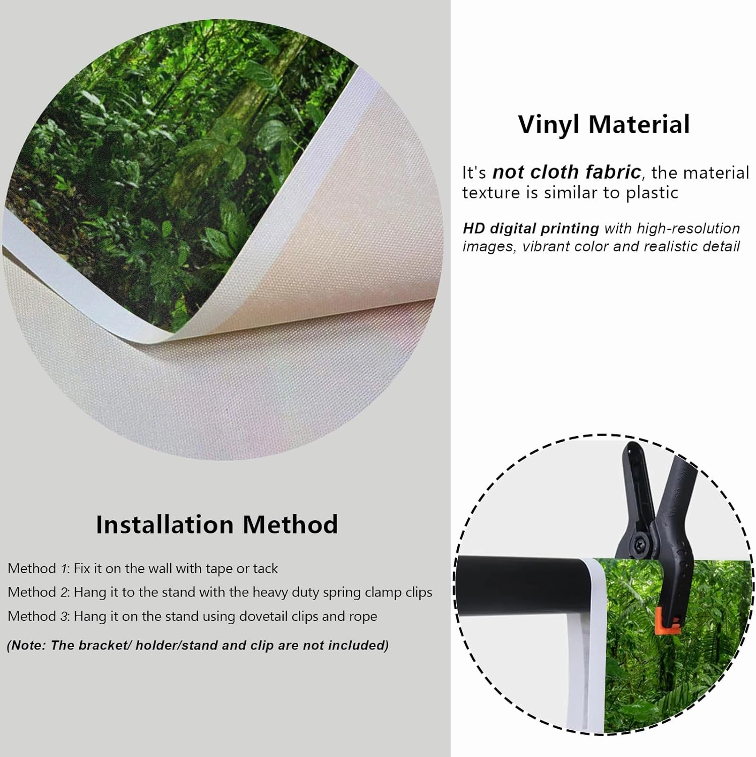 YongFoto 7x5ft Spring Rainforest Backdrops for Photography Tropical Jungle Forest Woodland Green Trees Photo Background Nature Landscape Easter Day Party Picnic Camping Adventure Photo Studio