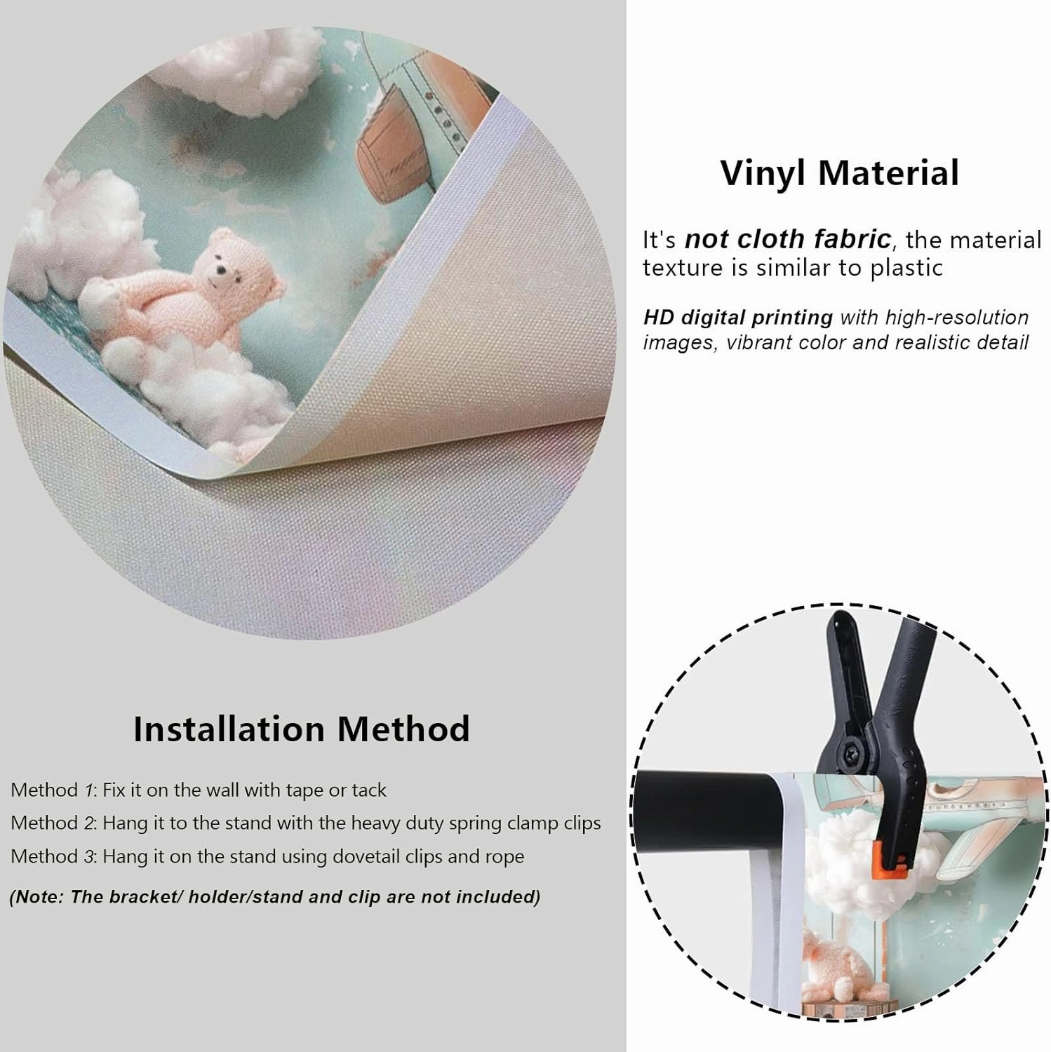 YongFoto Airplane Sky Clouds Backdrop 6x4ft Flying Tour Bear Photography Background Landing Soon Baby Shower First Trip Birthday Party Banner Kids Portraits Photoshoot Wallpaper Studio Booth Props