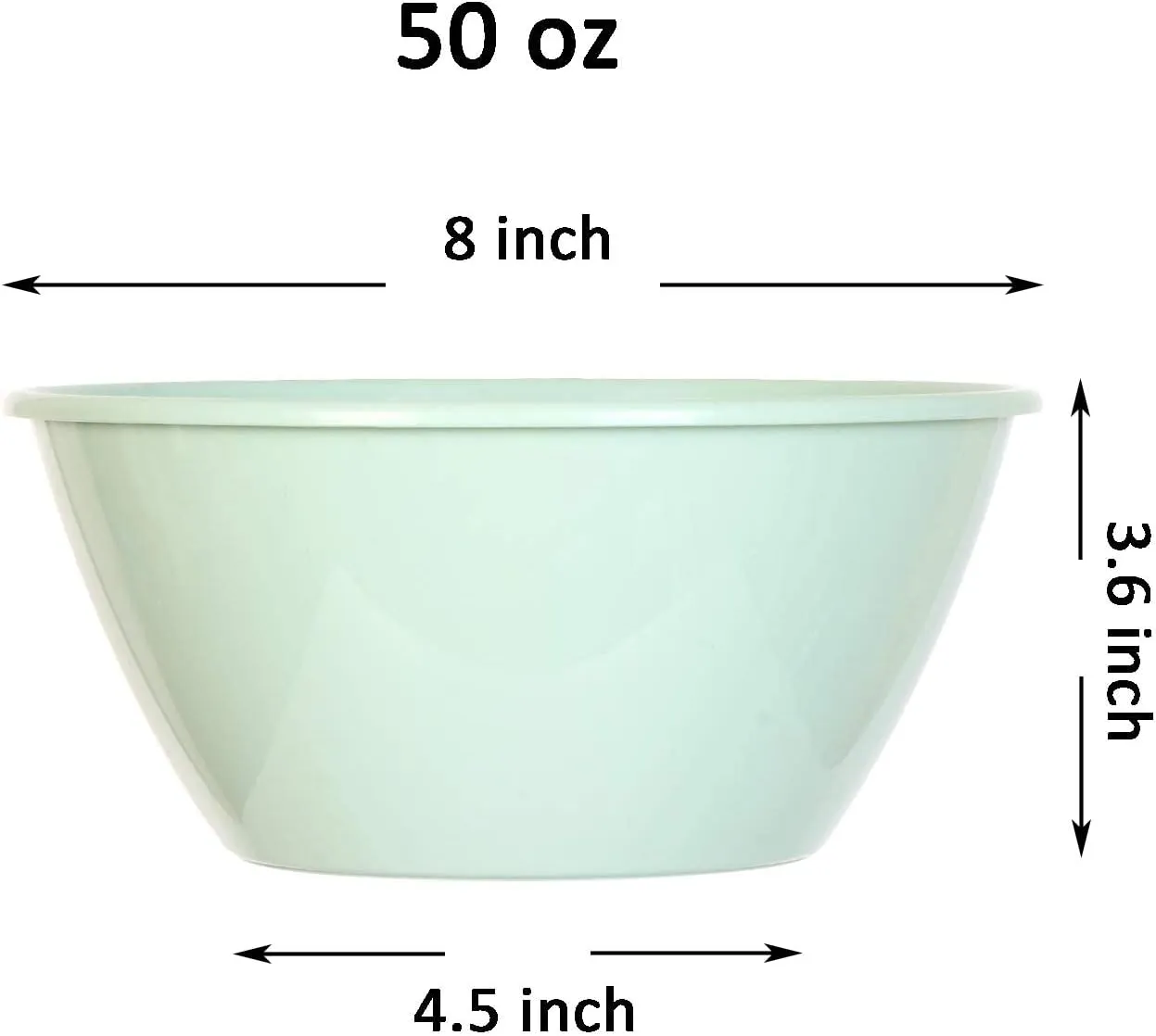 Youngever 50 Ounce Plastic Bowls, Large Cereal Bowls, Large Soup Bowls, Set of 9 (9 Urban Colors)