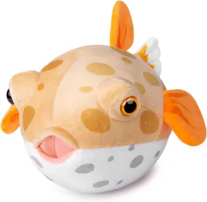 ZHONGXIN MADE Large Pufferfish Plush Toy -Lifelike 12" Yellow Blowfish Plush Toy Lifelike, Soft Sea Animals Puffers Stuffed Toys Soft Aquarium Fish Dolls, Gifts for Kids