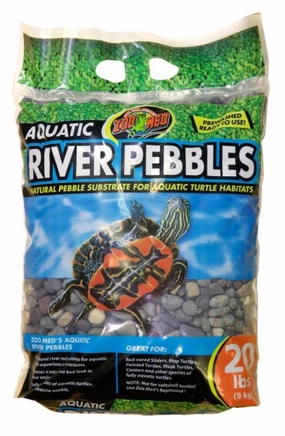 Zoo Med Aquatic River Pebbles 20 lb